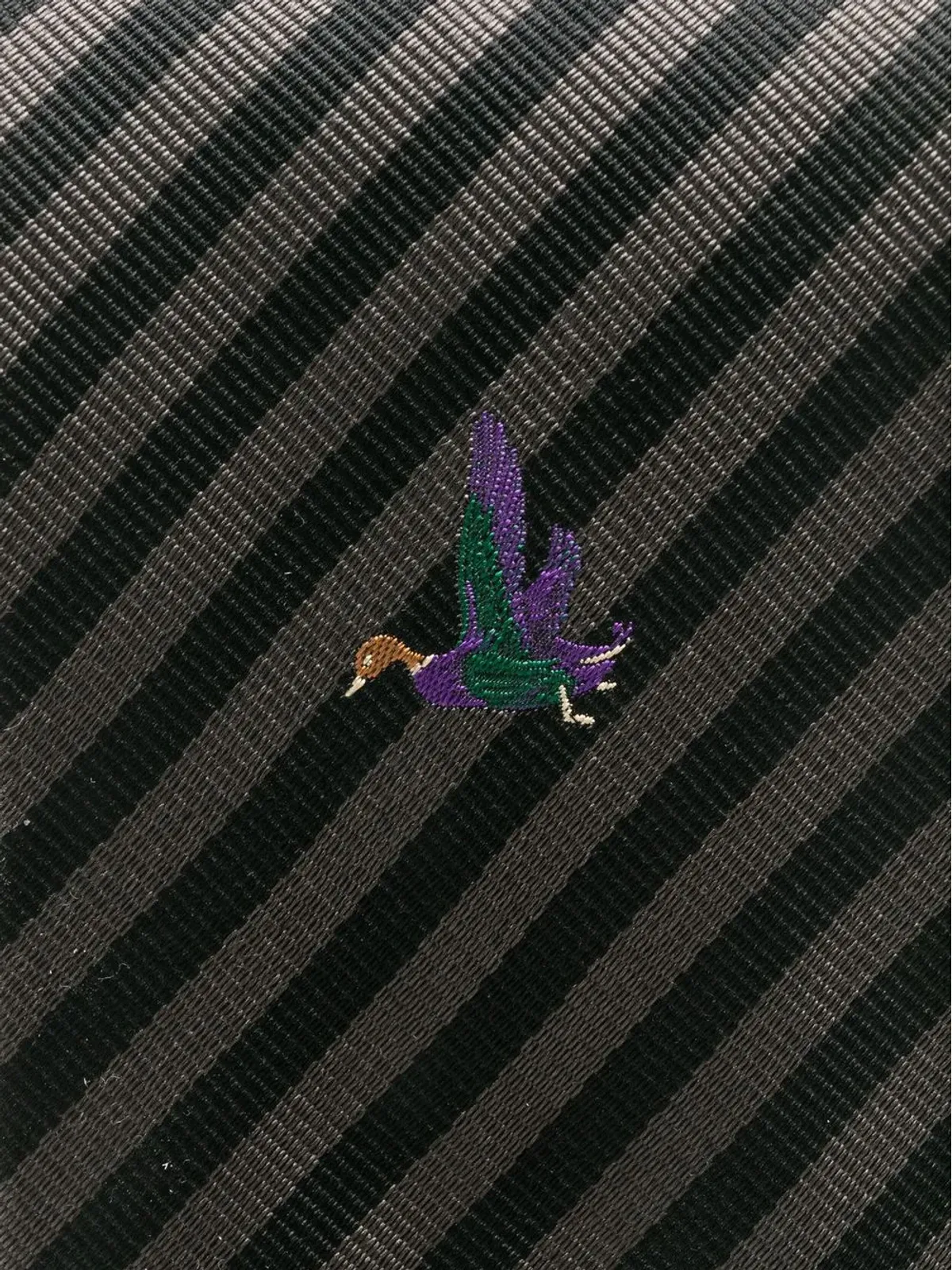 Versace Pre-Owned 1970年代刺繍マラード柄シルクネクタイ - 画像2