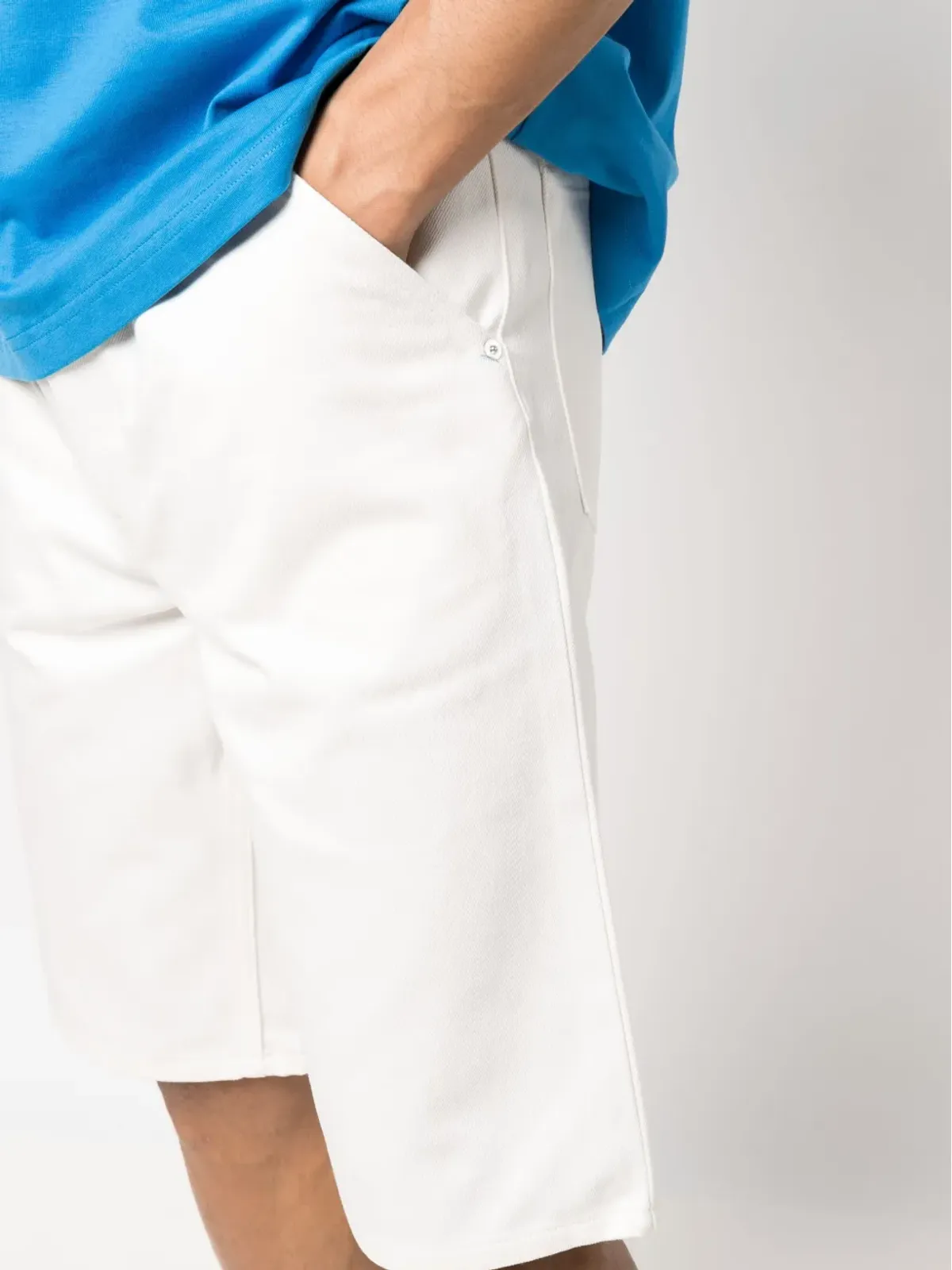 Jil Sander ハイウエスト Aライン バミューダショーツ（ホワイト） - 画像5