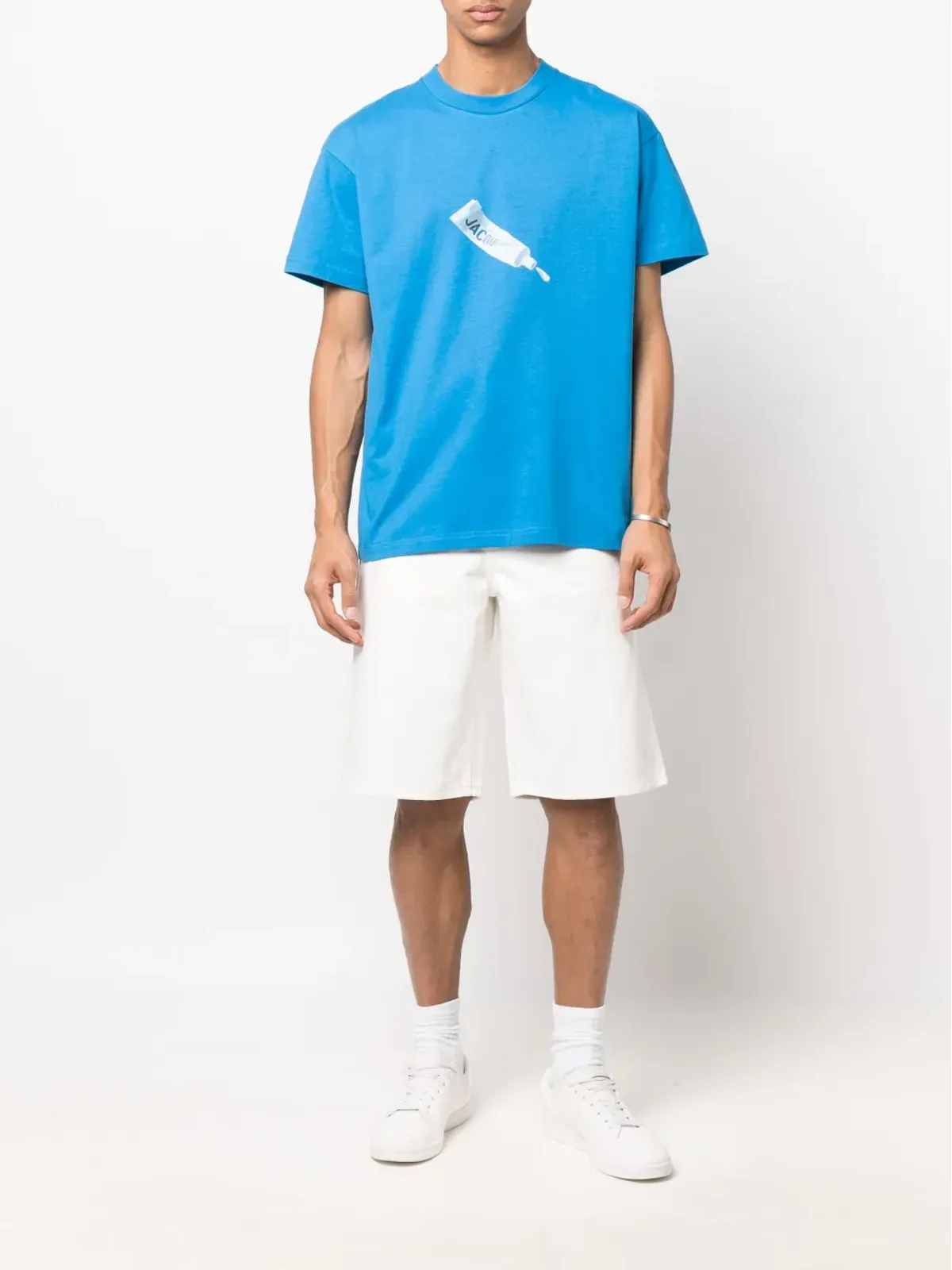 Jil Sander ハイウエスト Aライン バミューダショーツ（ホワイト） - 画像2