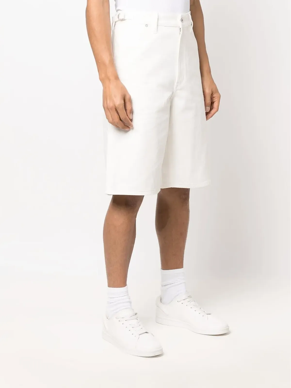 Jil Sander ハイウエスト Aライン バミューダショーツ（ホワイト） - 画像3
