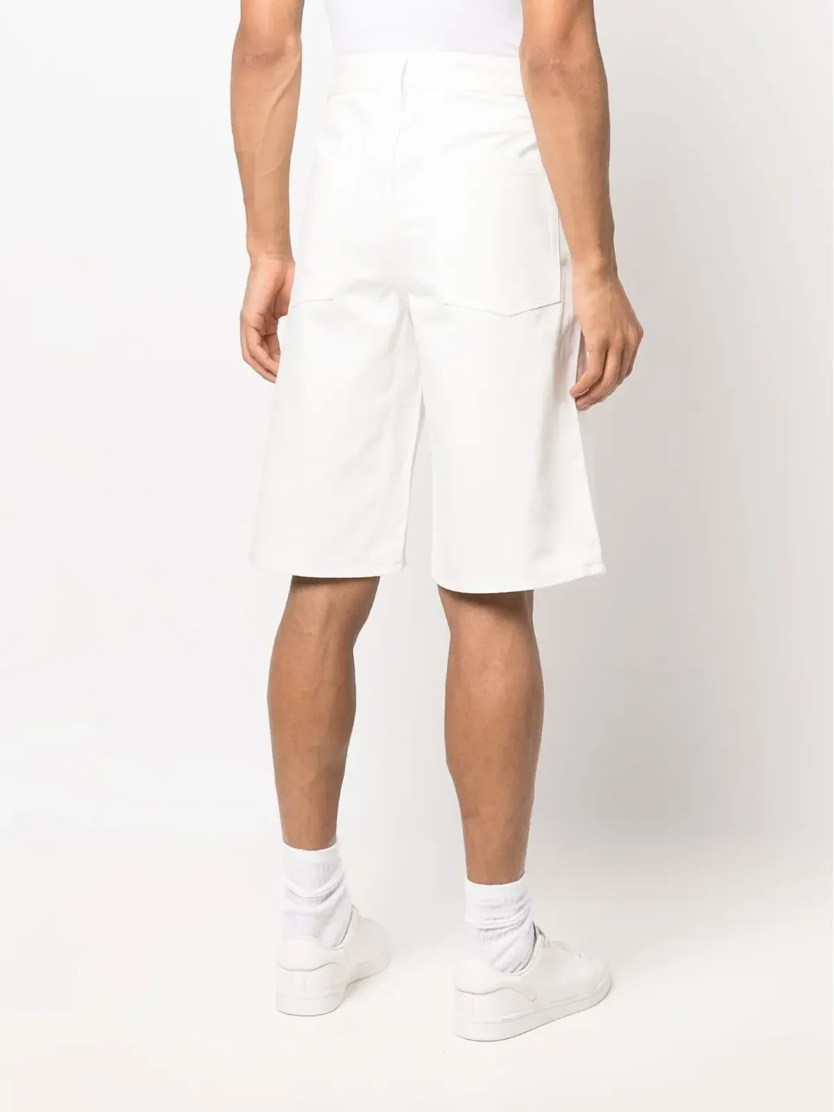 Jil Sander ハイウエスト Aライン バミューダショーツ（ホワイト） - 画像4