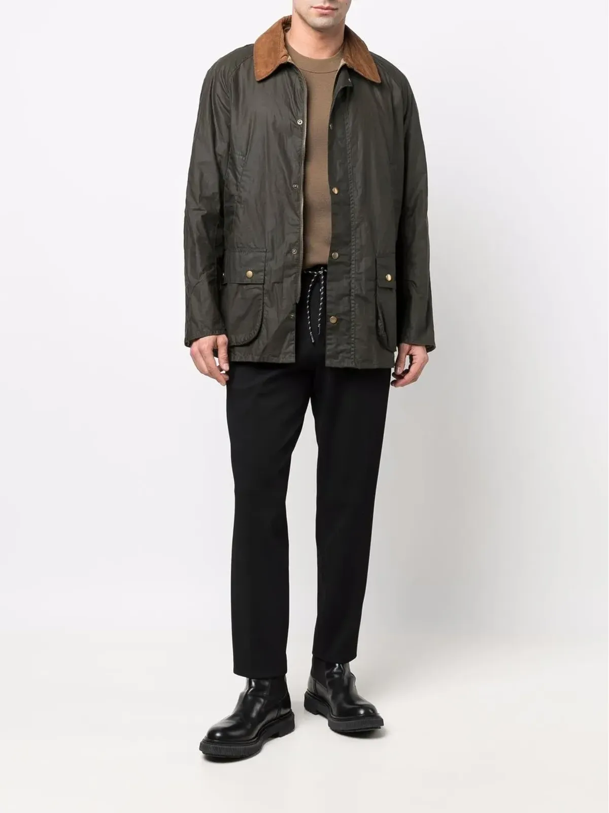 Barbour コントラストカラー襟ディテールジャケット - 画像2