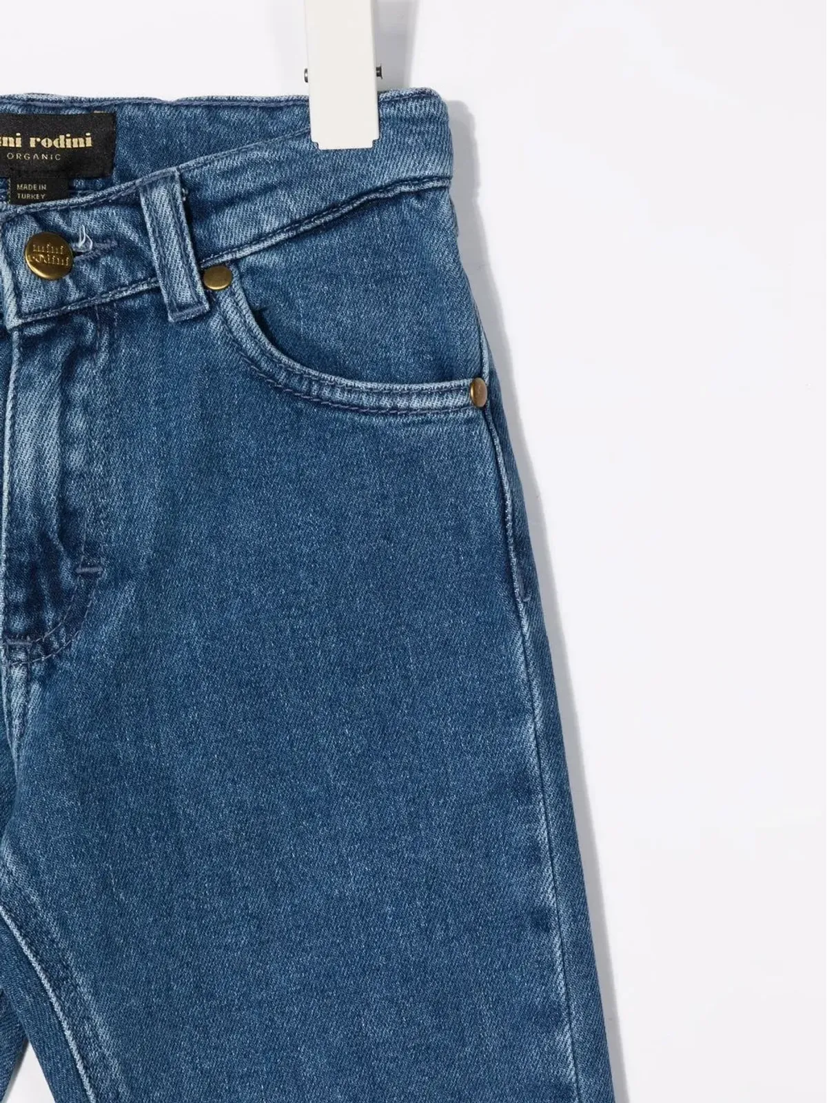 Mini Rodini ストレートレッグ・オーガニックコットン ジーンズ - 画像3