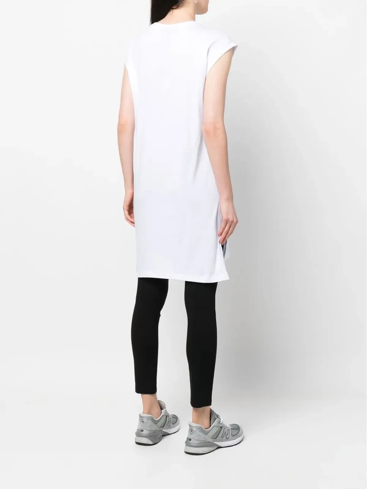 DKNY ロゴプリント ノースリーブ チュニックトップ - 画像4