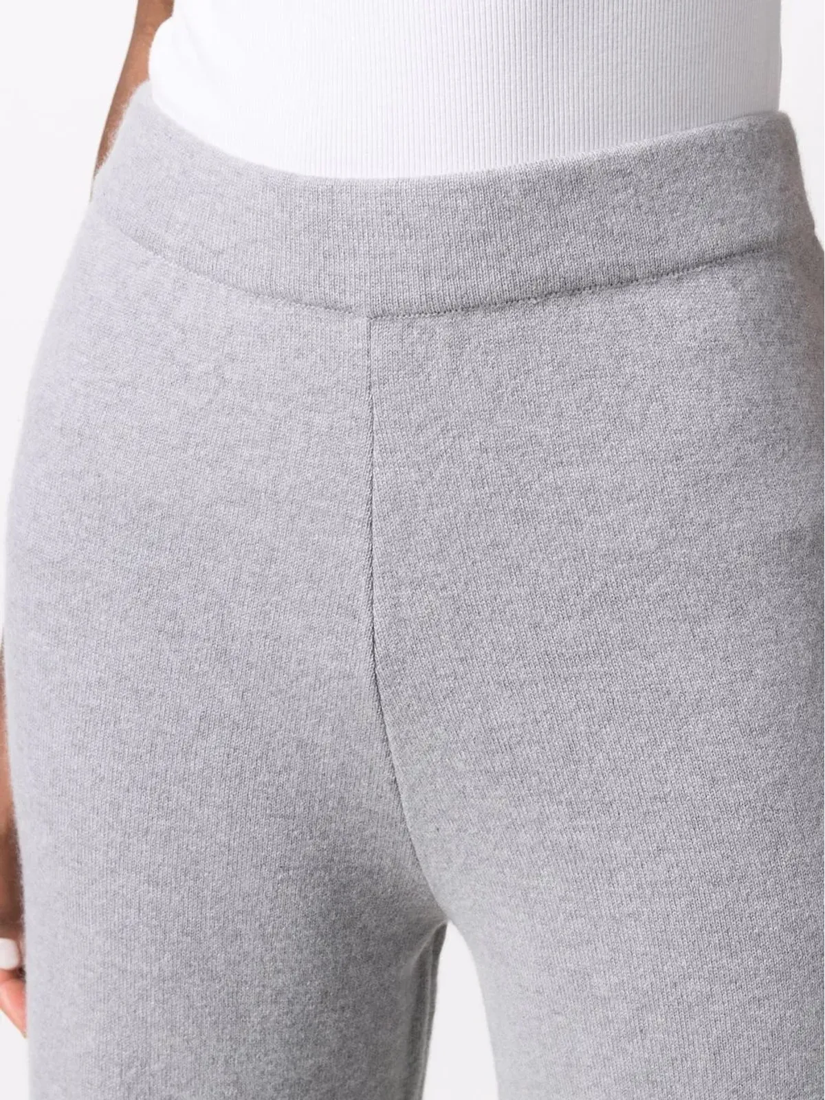 PAULA グレーのワイドレッグカシミアパンツ - 画像5