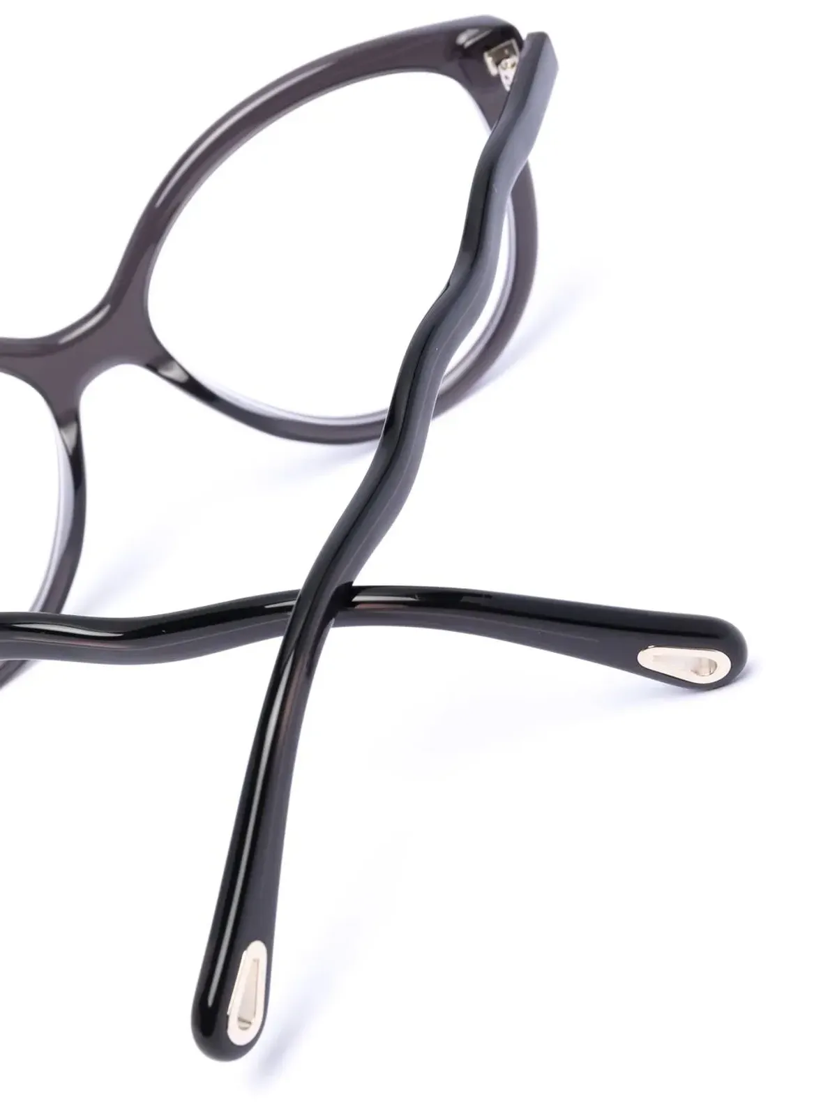 Chloé Eyewear wave-arm round-frame glasses - Black - 画像3