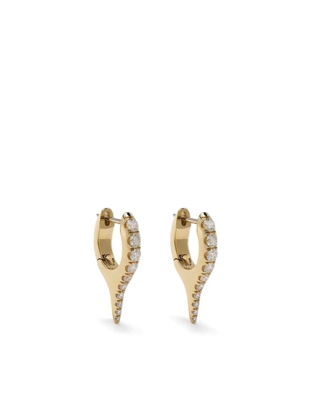 Melissa Kaye 18Kイエローゴールド Lola Needle ダイヤモンド 片耳ピアス - 画像1