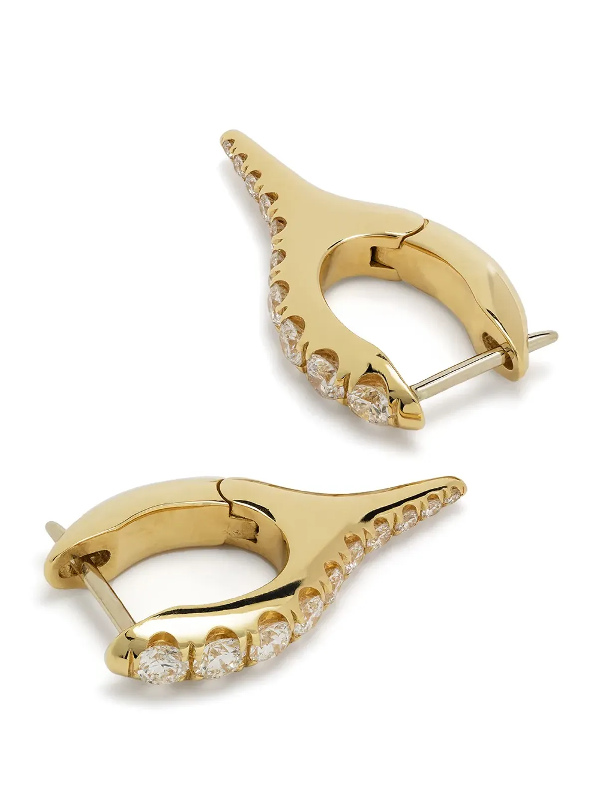 Melissa Kaye 18Kイエローゴールド Lola Needle ダイヤモンド 片耳ピアス - 画像3