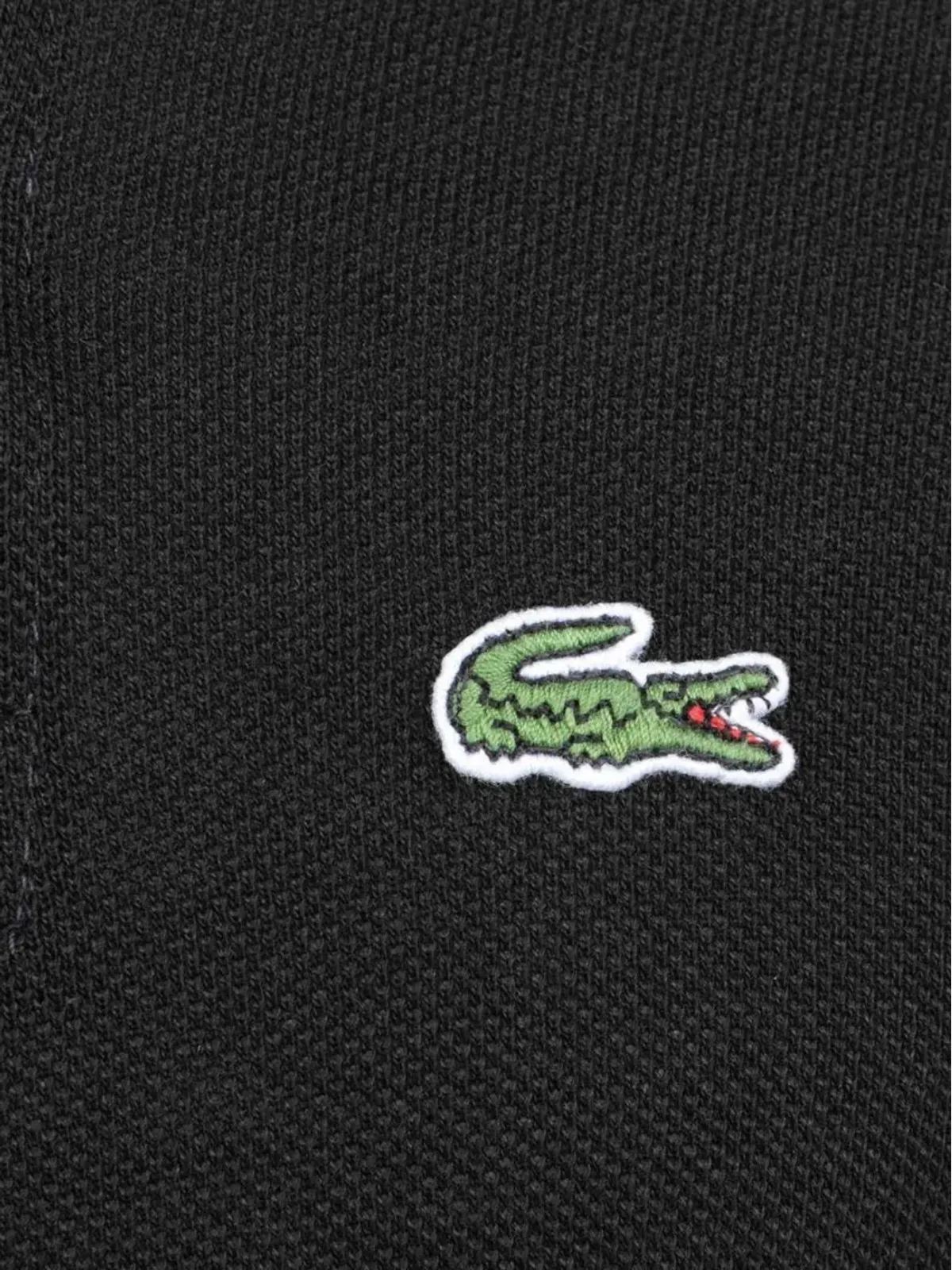 Lacoste Kids 刺繍ロゴ入り 半袖ポロシャツ - ブラック - 画像3