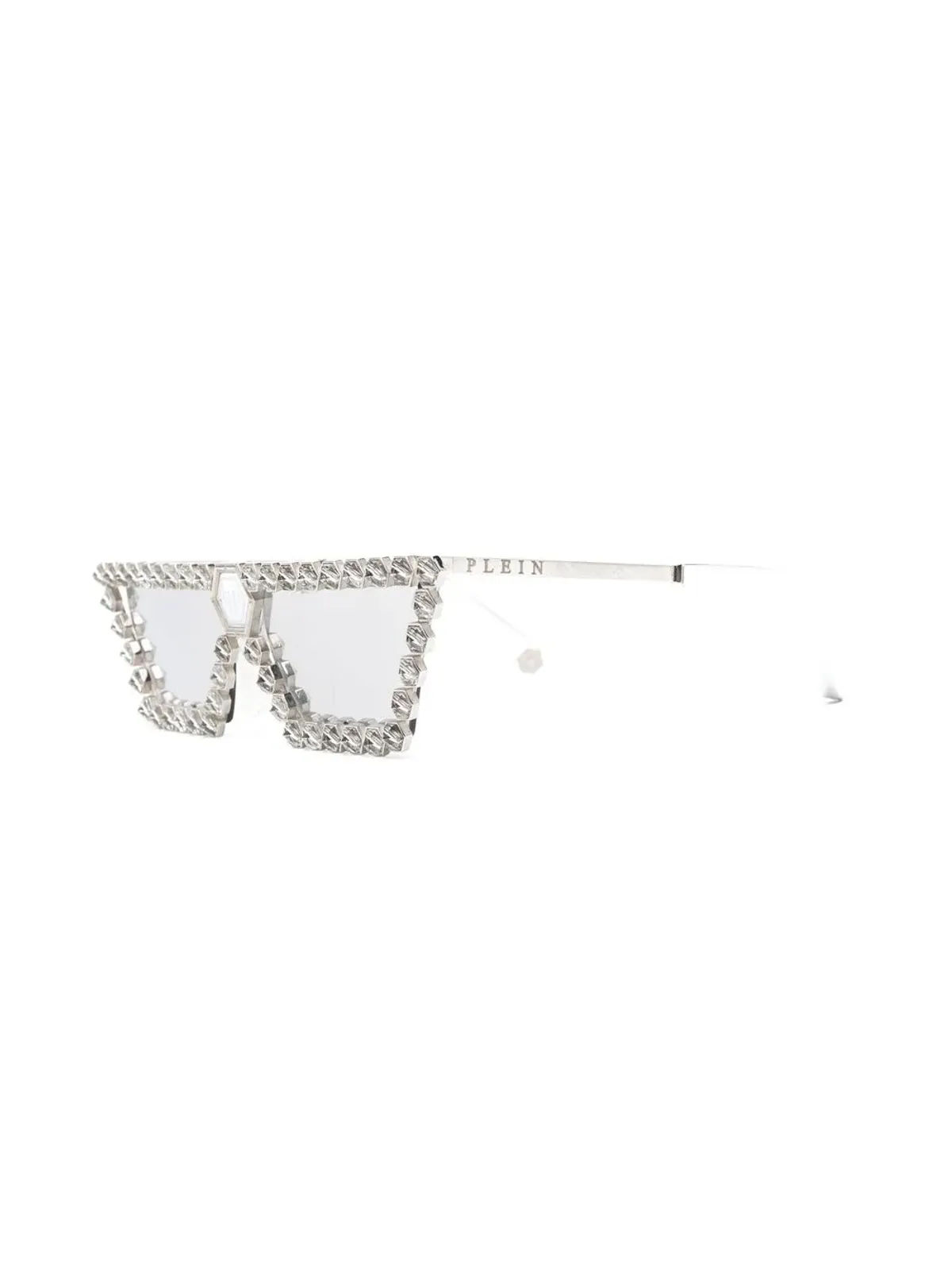 Philipp Plein Eyewear クリスタル装飾のスクエアフレームサングラス - 画像2