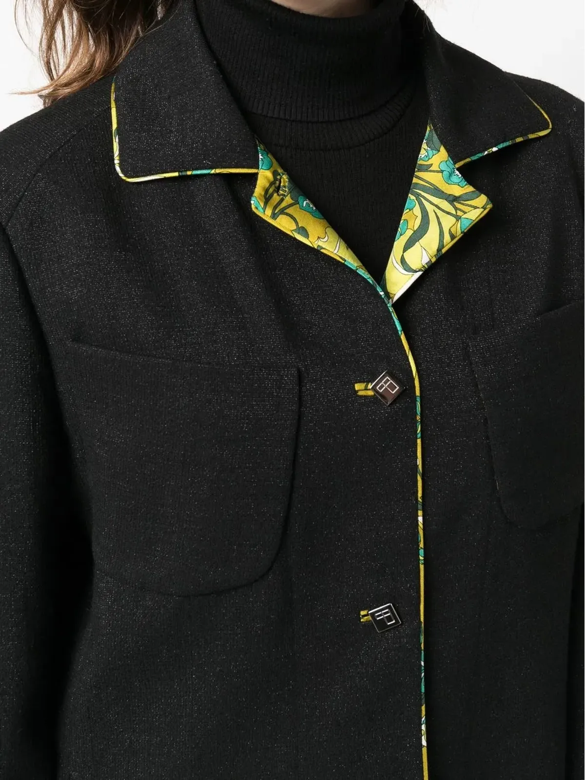 PUCCI Pre-Owned 2000s コントラストトリム ウールジャケット - 画像5