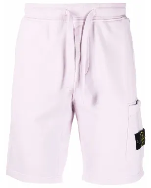 Stone Island ロゴパッチ付きトラックショーツ - Pink - サムネイル1