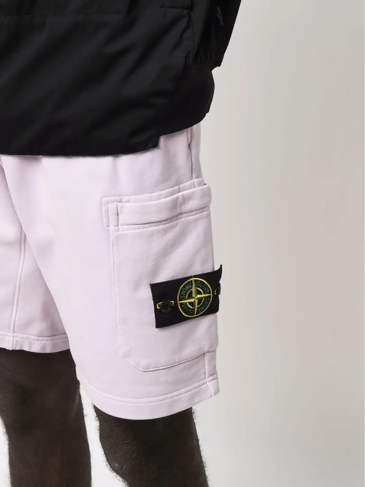 Stone Island ロゴパッチ付きトラックショーツ - Pink - 画像5