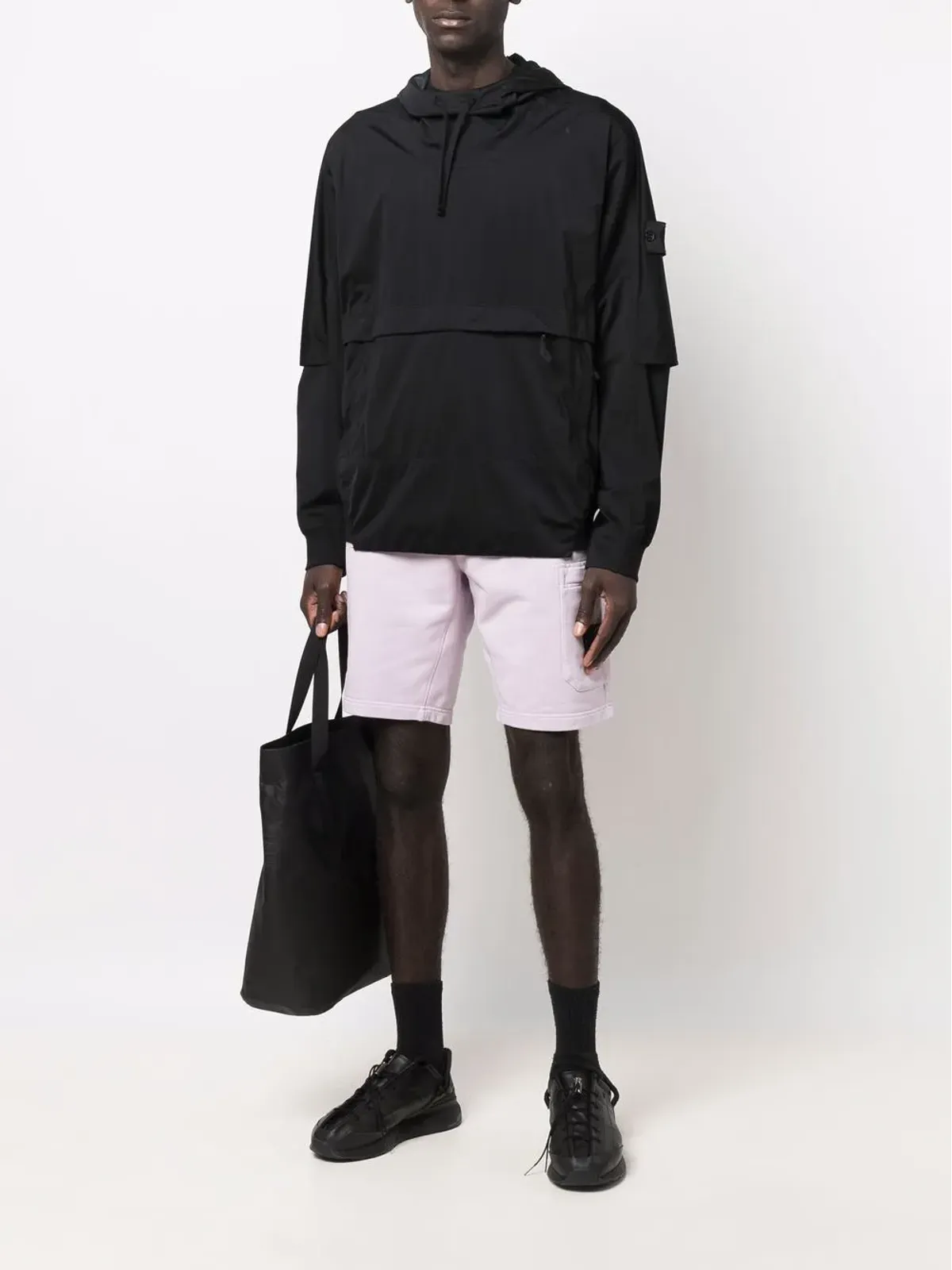 Stone Island ロゴパッチ付きトラックショーツ - Pink - 画像2
