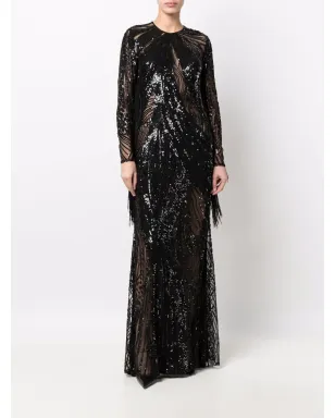 Elie Saab ロングビーズ装飾イブニングドレス - サムネイル4