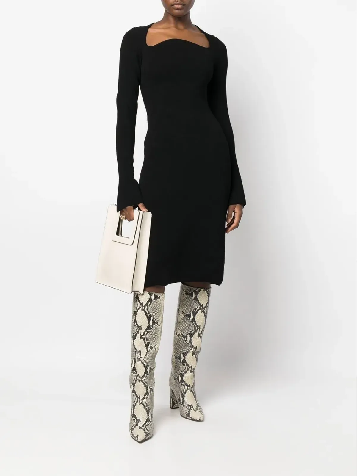 Proenza Schouler テクスチャードニットドレス（ブラック） - 画像2
