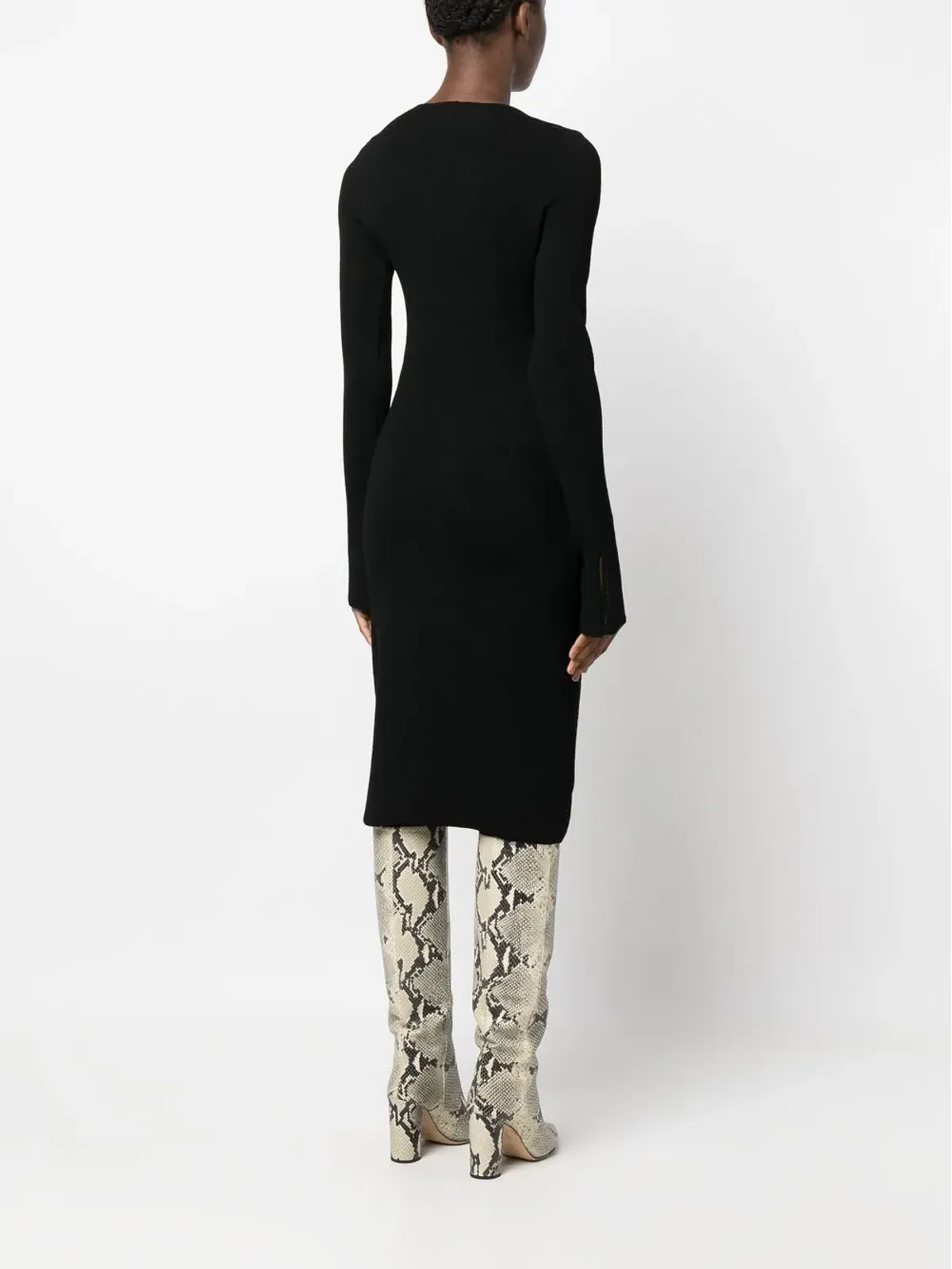 Proenza Schouler テクスチャードニットドレス（ブラック） - 画像4