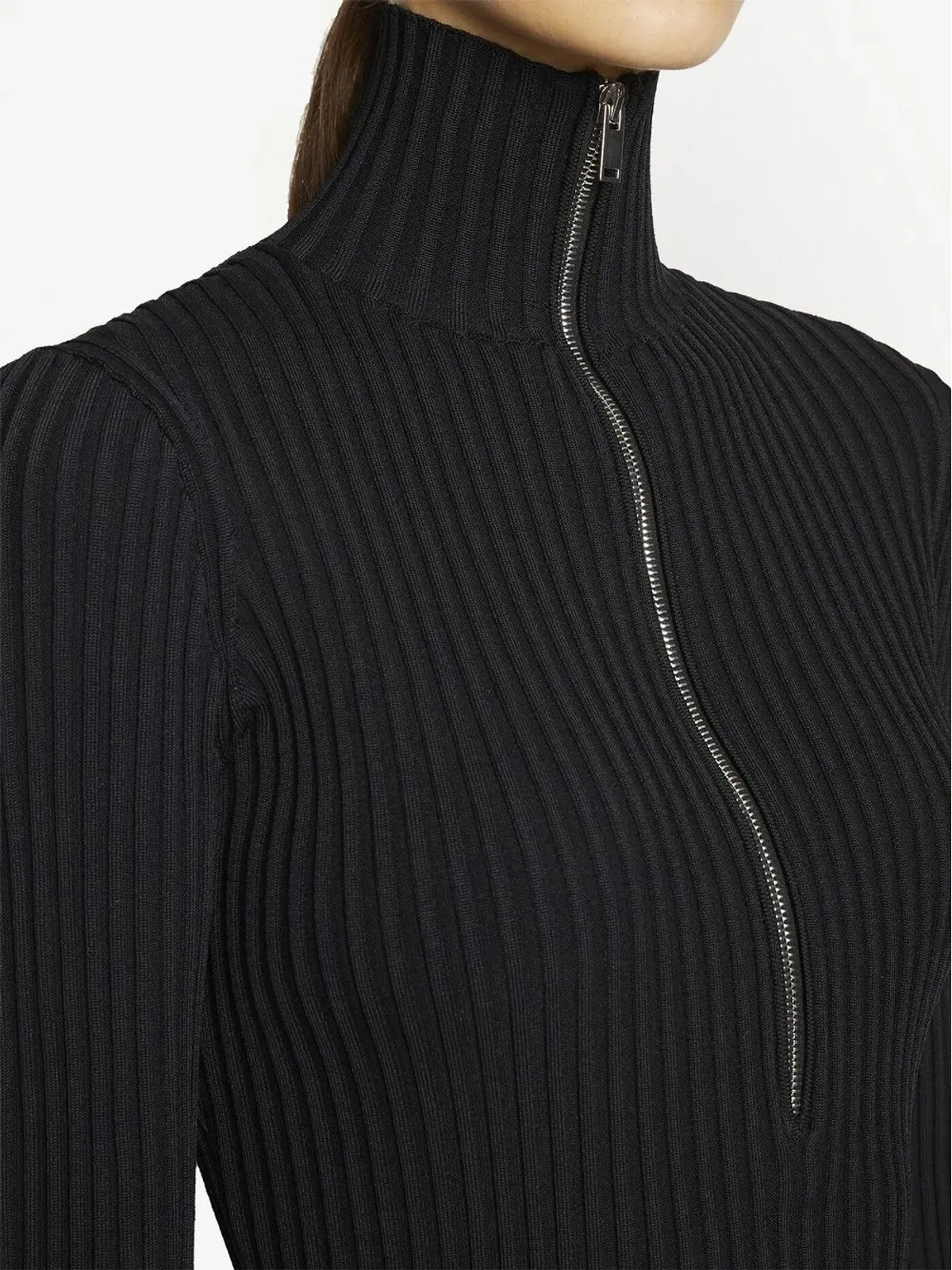 Proenza Schouler ハーフジップ リブニットトップ - 画像5