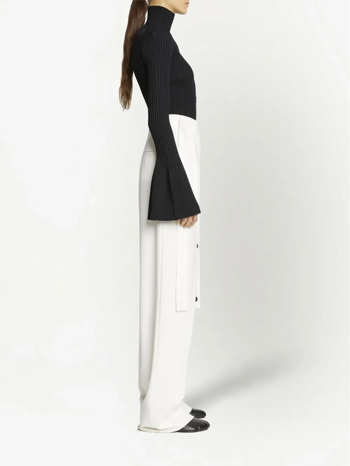 Proenza Schouler ハーフジップ リブニットトップ - 画像3