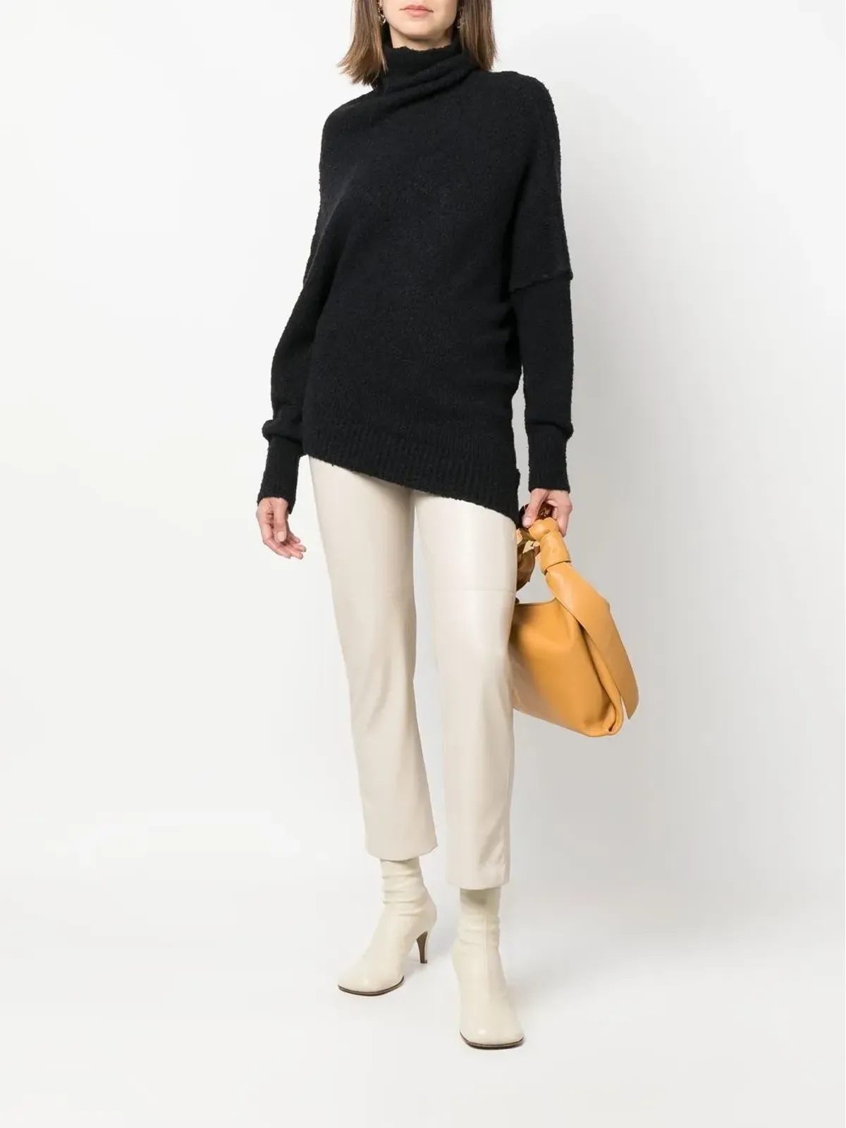 Proenza Schouler ファジー ブークレ アシンメトリセーター - 画像2