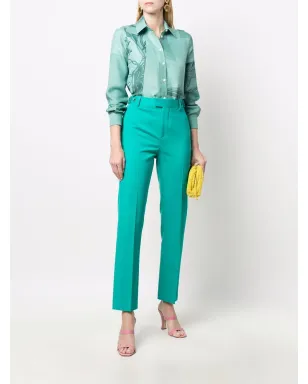 Ferragamo グラフィックプリント絹シャツ（グリーン） - サムネイル2
