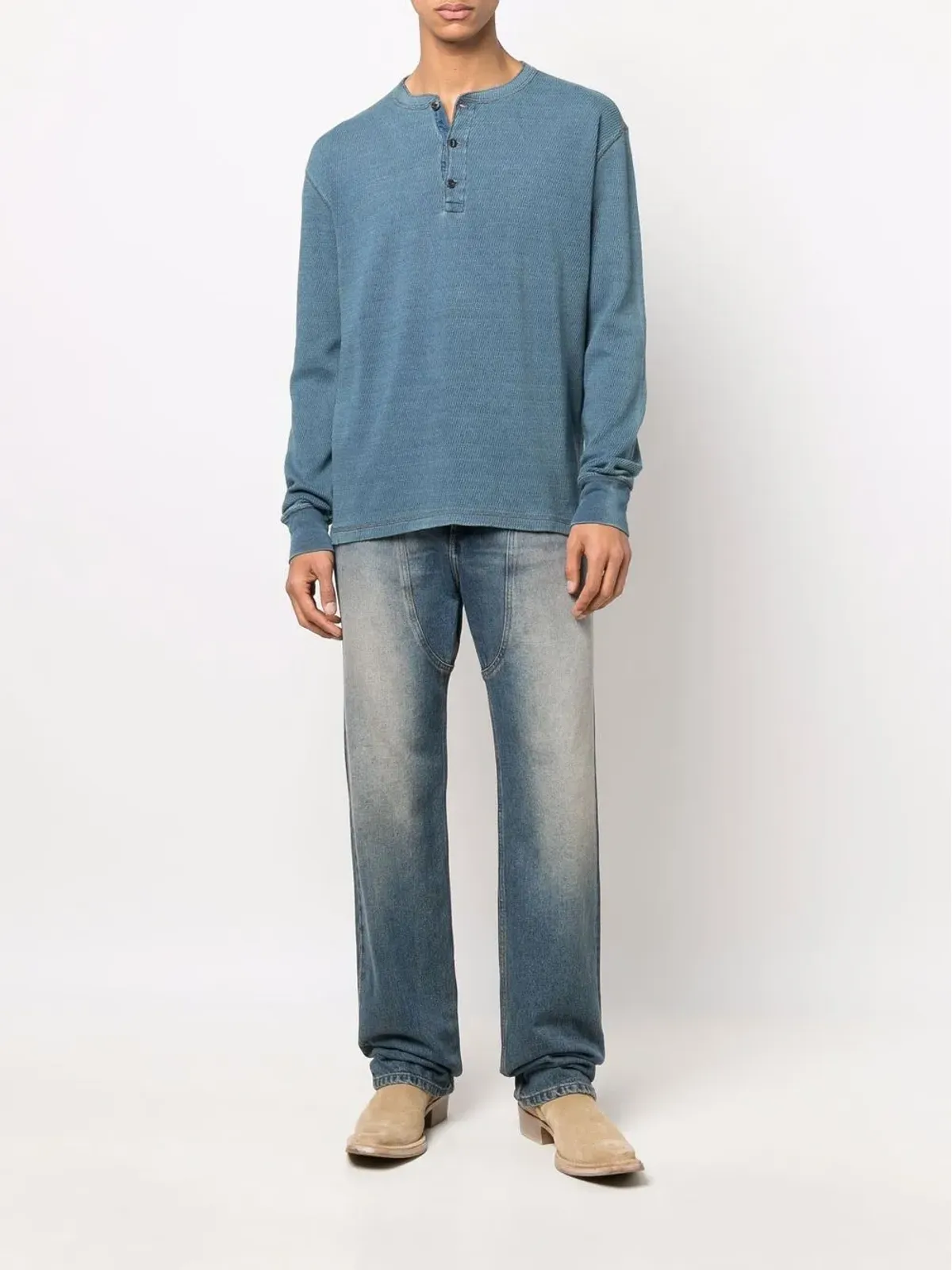 Ralph Lauren RRL ボタン付きコットンTシャツ - 画像2
