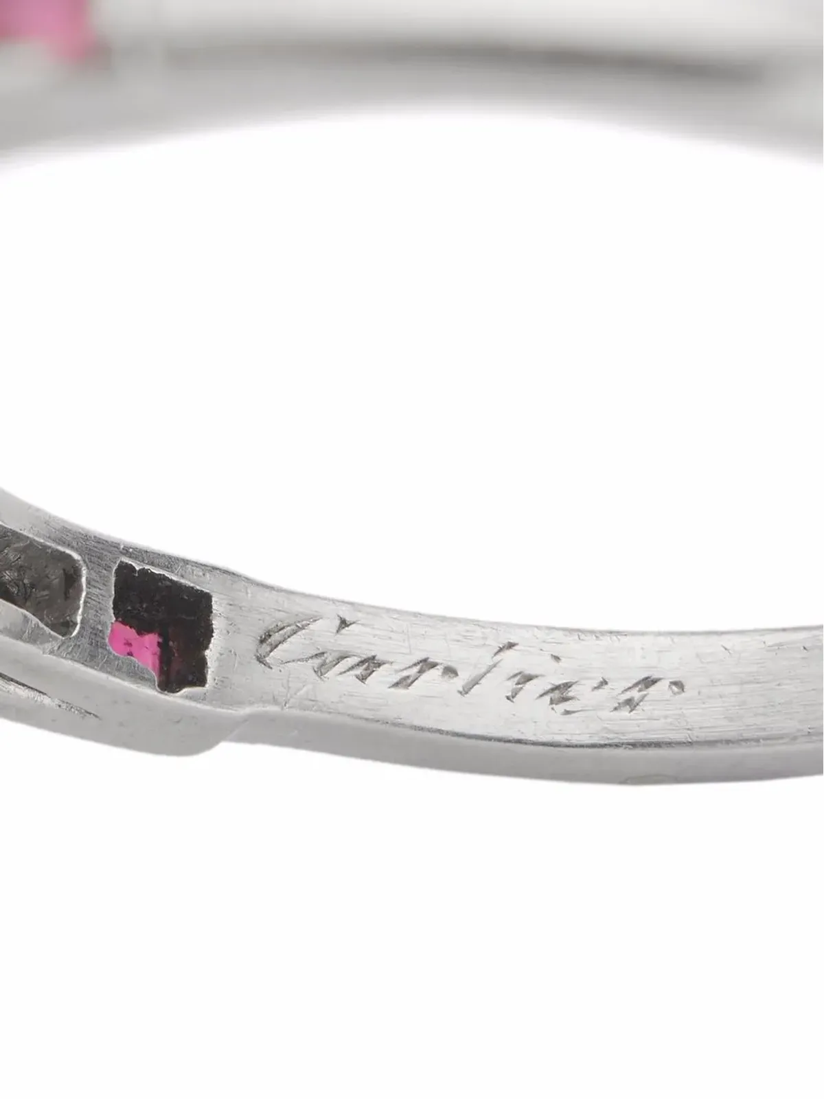 Cartier ビンテージ プラチナ アールデコ ビルマ産ルビーとダイヤモンドのリング - 画像5