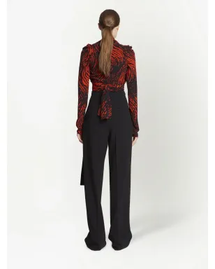 Proenza Schouler アブストラクトプリントVネックトップス - サムネイル4