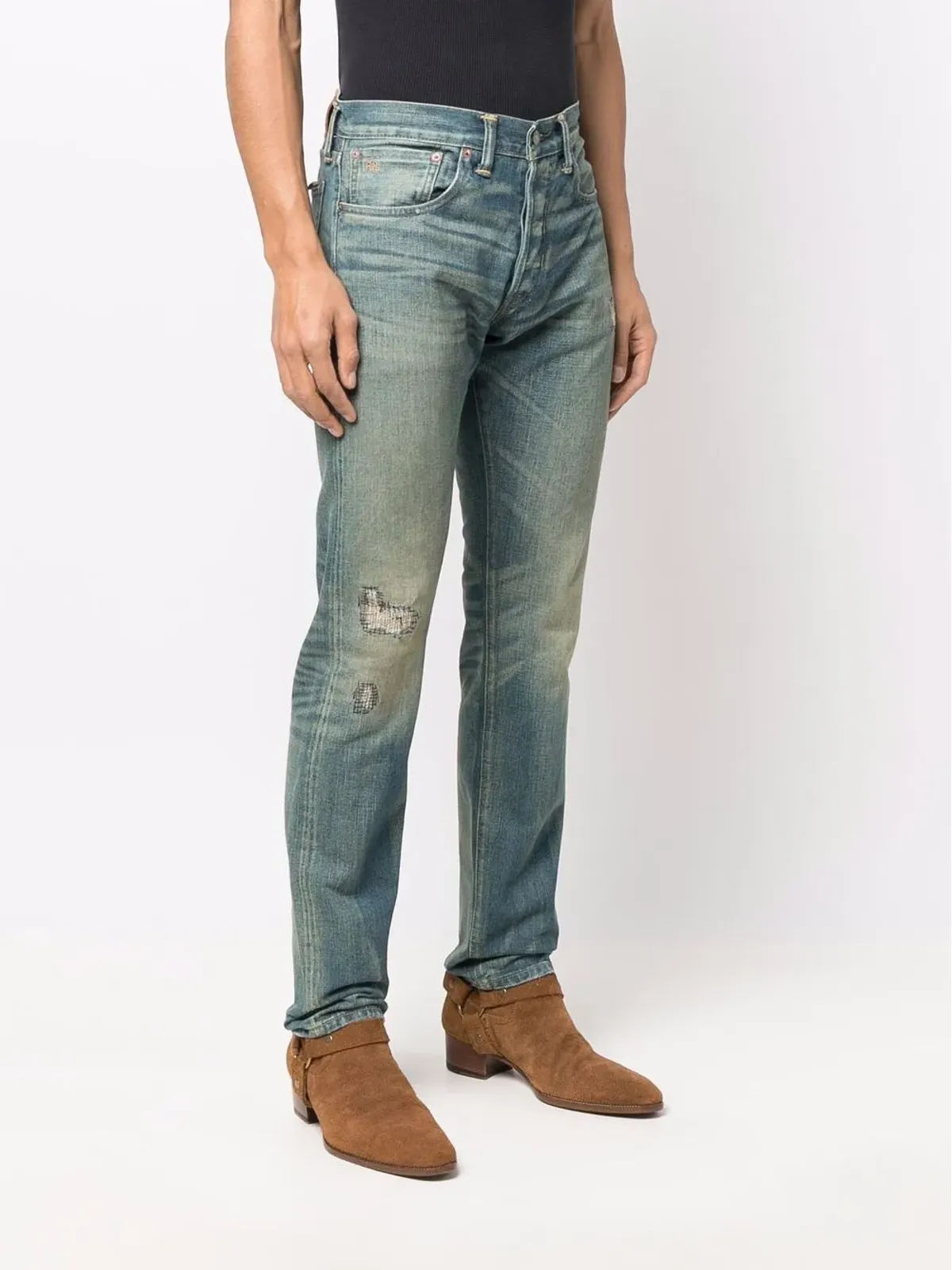 Ralph Lauren RRL リップドストレートジーンズ - ブルー - 画像3