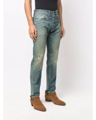 Ralph Lauren RRL リップドストレートジーンズ - ブルー - サムネイル3