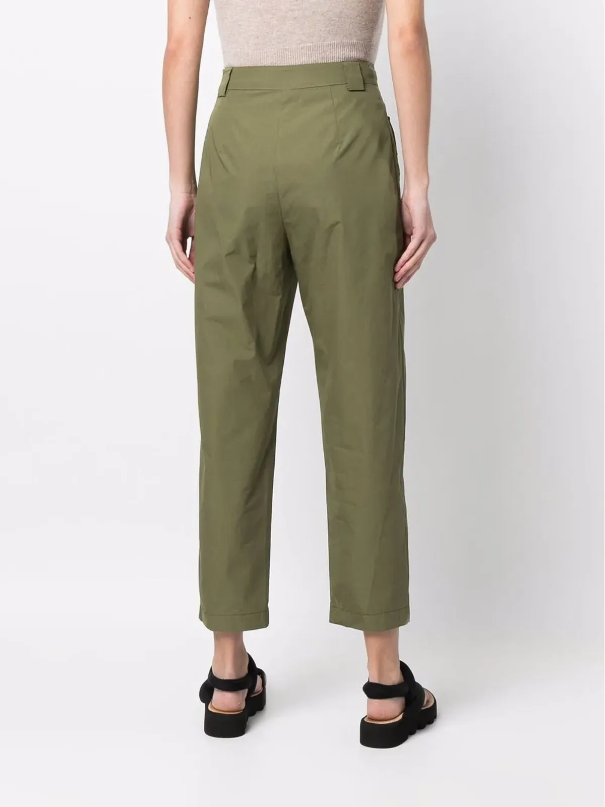 Love Moschino flap-pockets cotton-blend parachute trousers - Green - 画像4