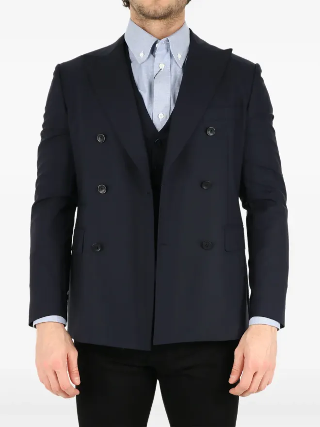 Tonello Tonello コントラストパネル ジレ ブルーの商品画像