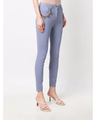 Elisabetta Franchi チャームディテール デニムジーンズ - ブルー - サムネイル3