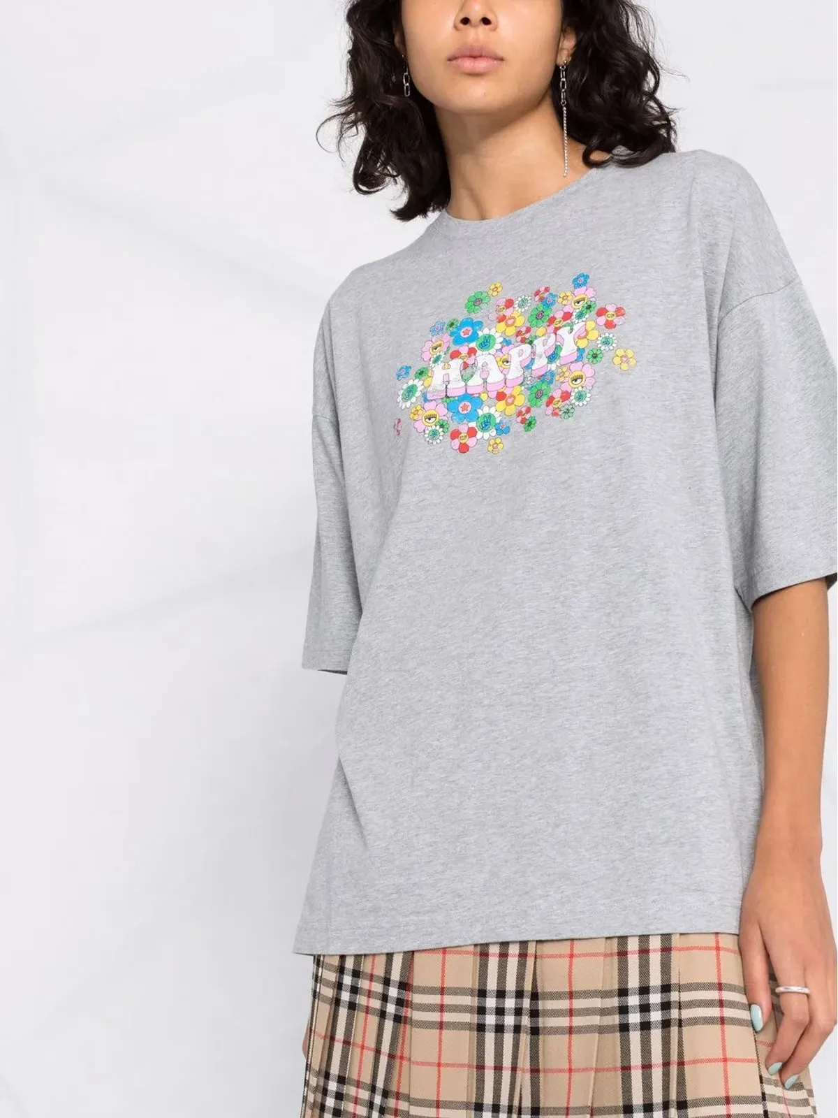 Chiara Ferragni ハッピープリント半袖Tシャツ - 画像5