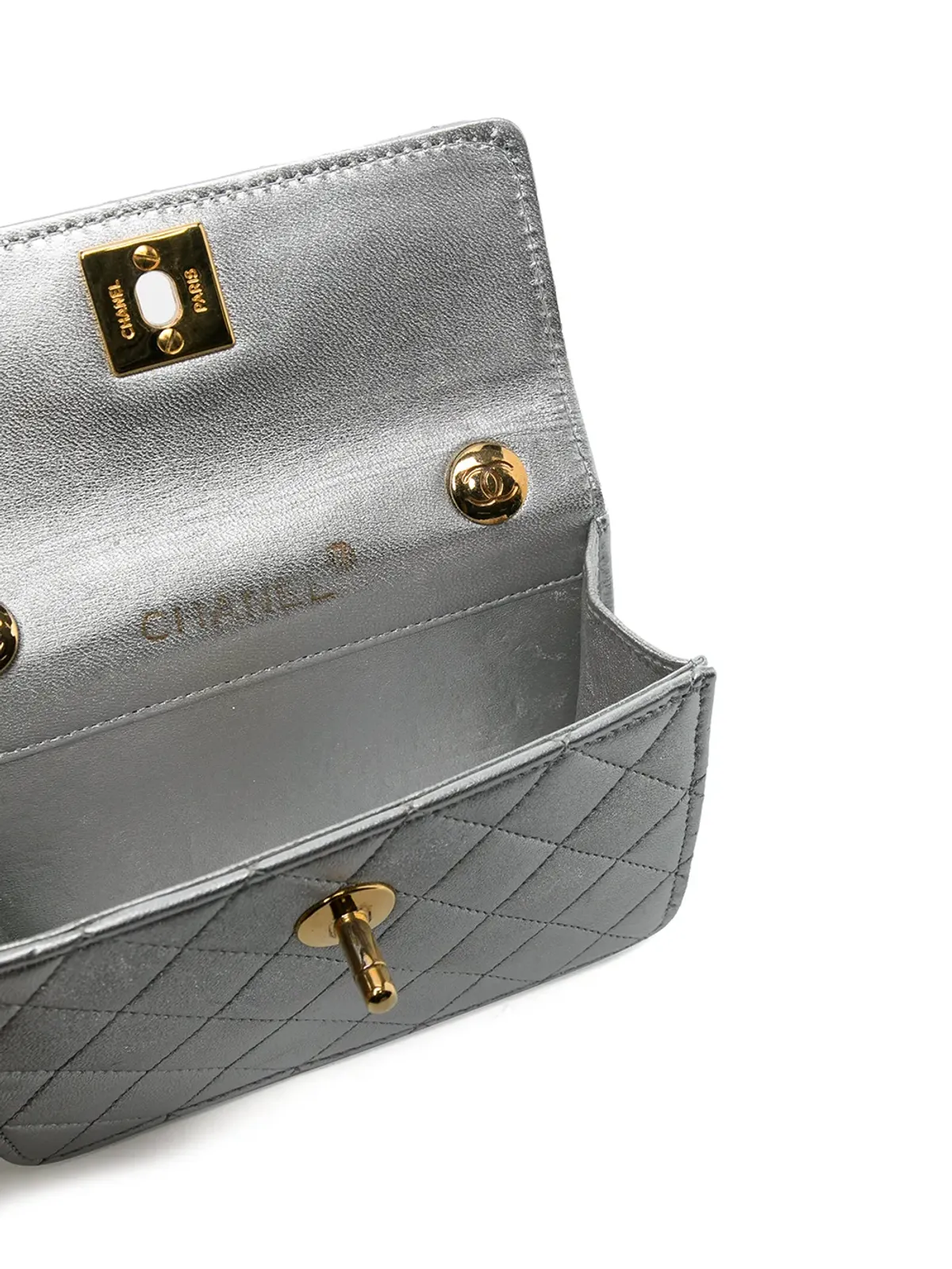 CHANEL Pre-Owned ダイヤモンドキルト ミニバッグ - 画像5