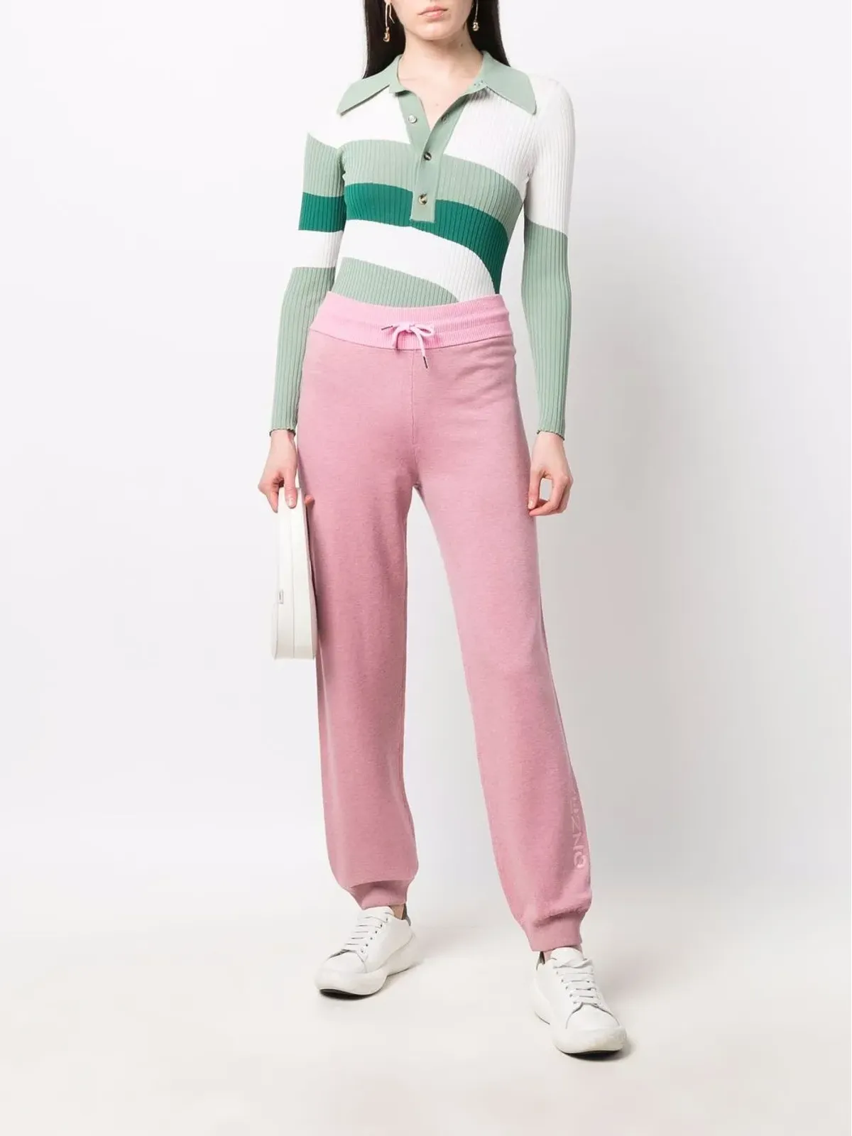 Kenzo ロゴプリント トラックパンツ ピンク - 画像2