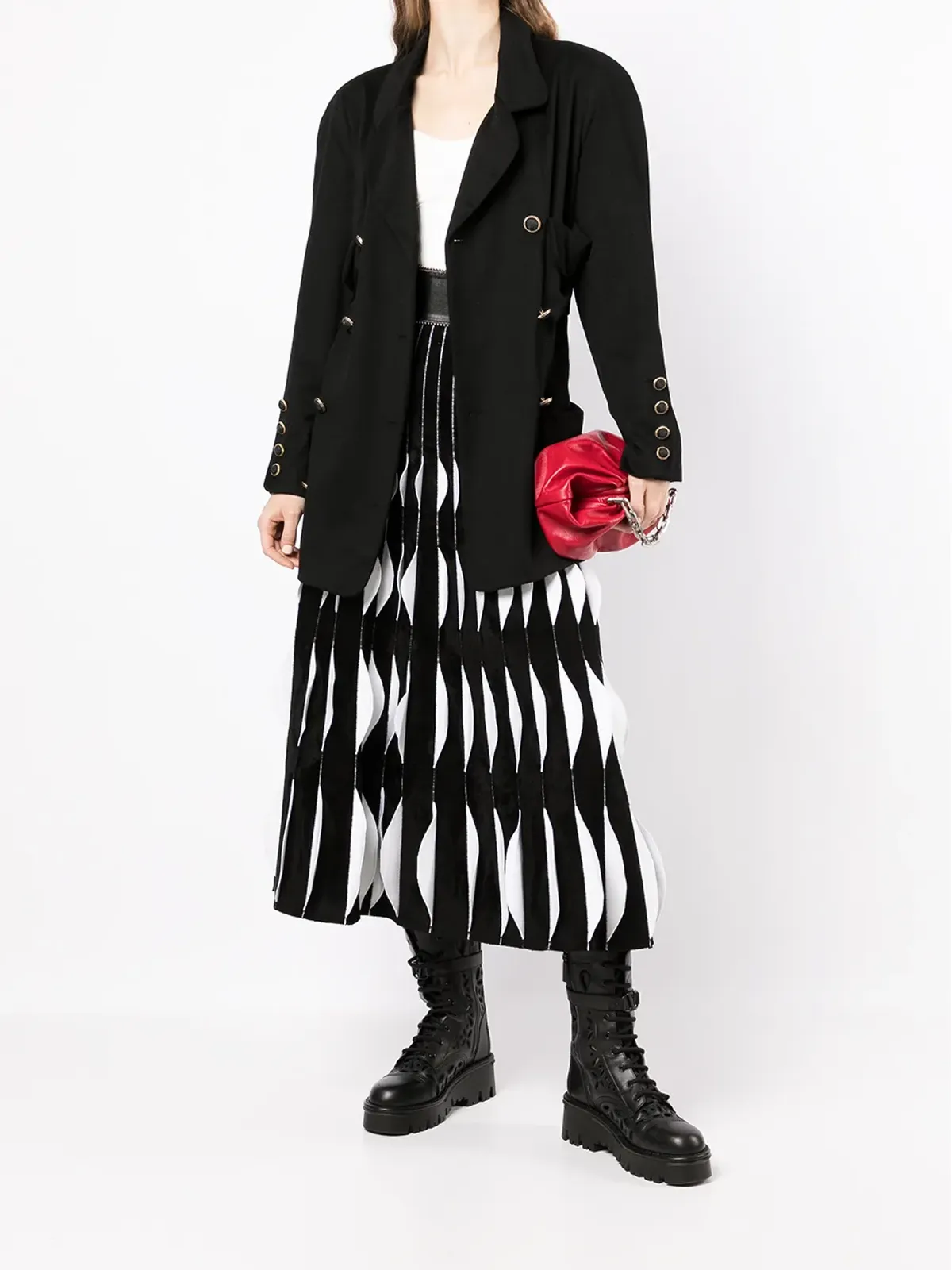 CHANEL Pre-Owned ダブルブレスト カシミヤジャケット - 画像2