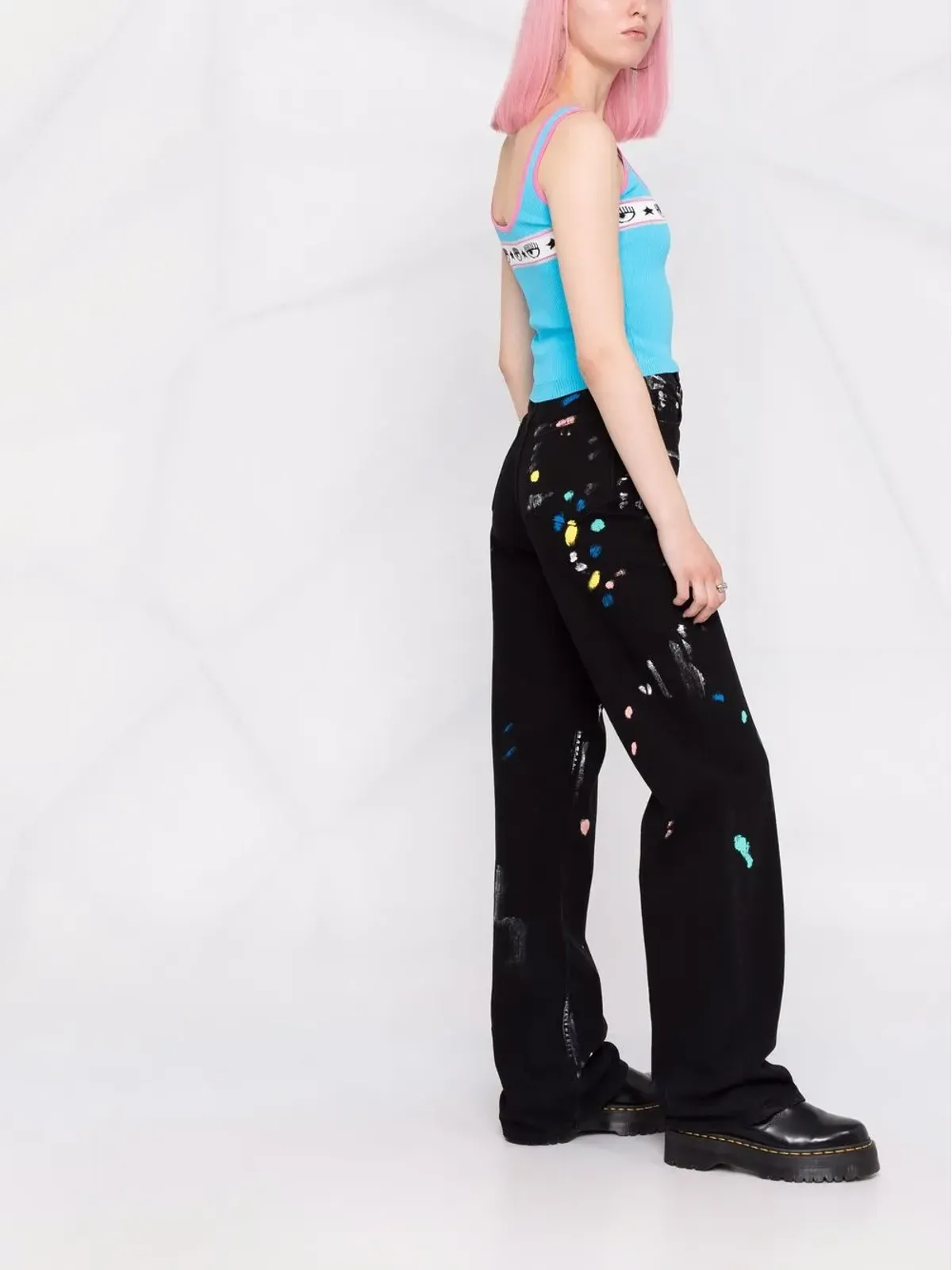 Chiara Ferragni アイモチーフ付きニットベストトップ - 画像4