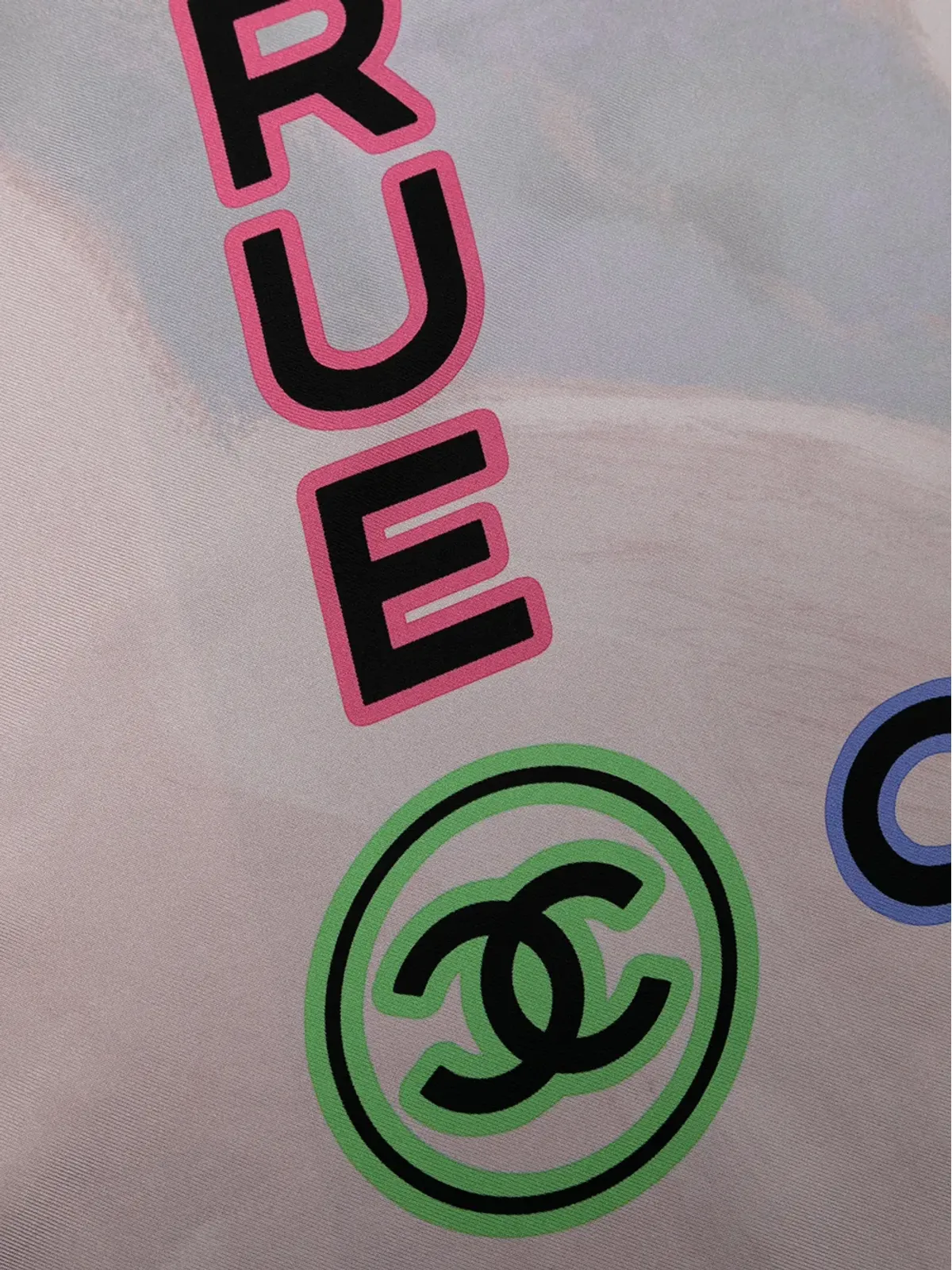 CHANEL CCカメリアモチーフ シルクスカーフ - 画像3