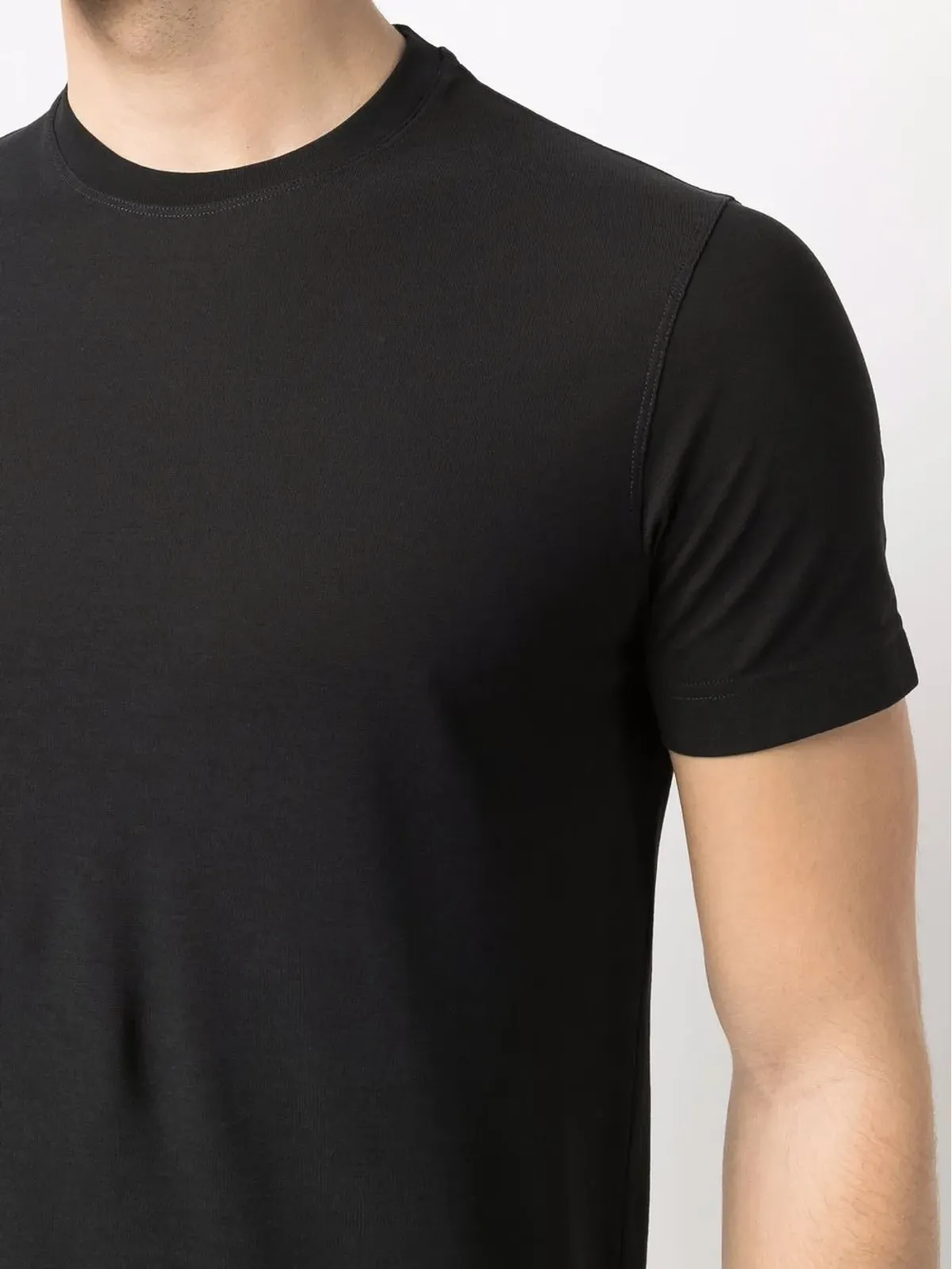 Zanone ショートスリーブ コットン Tシャツ - ブラック - 画像5