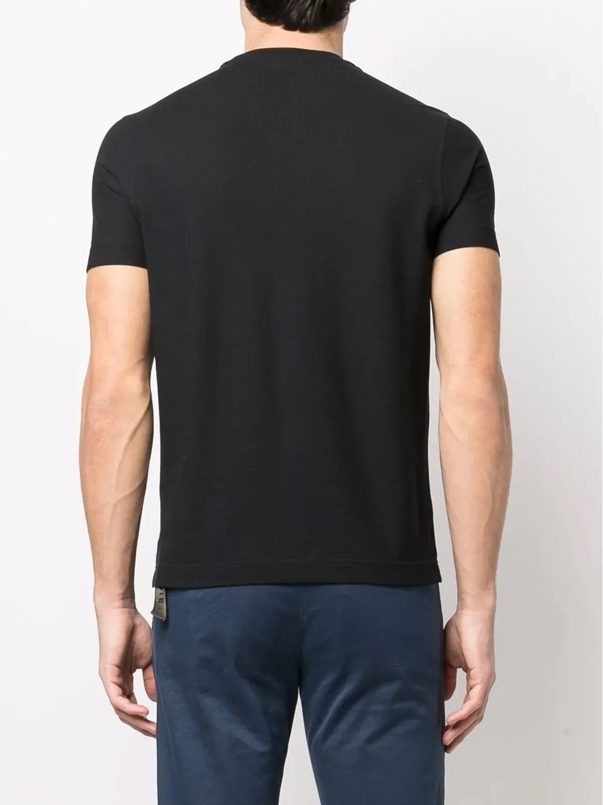 Zanone ショートスリーブ コットン Tシャツ - ブラック - 画像4