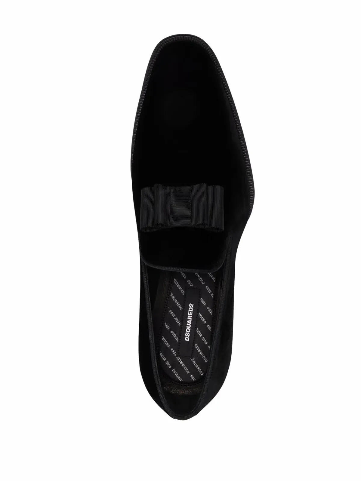DSQUARED2 ウバルド ボムエンブリッシュベルベット ローファー - ブラック - 画像4