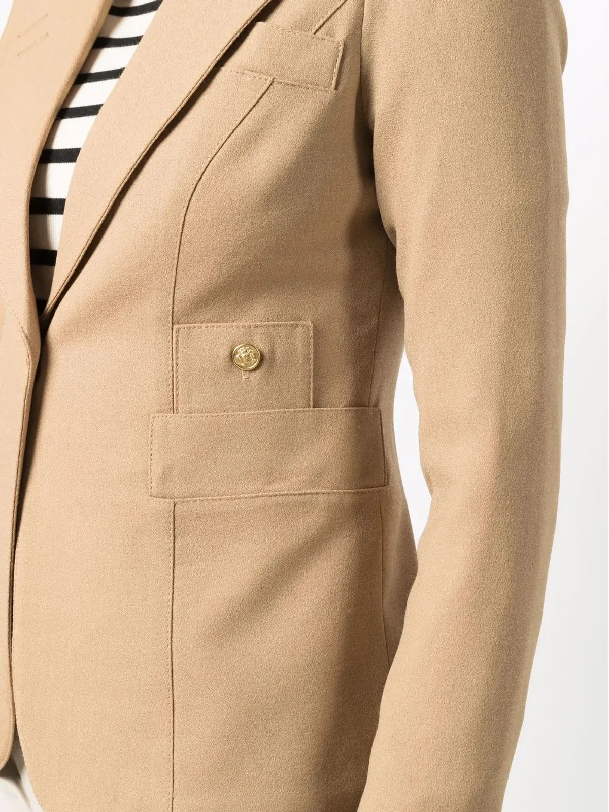 Smythe peak-lapels single-breasted blazer - Brown - 画像5
