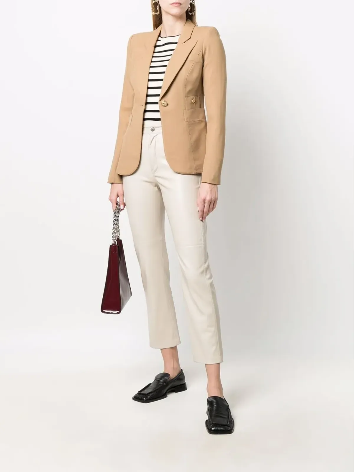 Smythe peak-lapels single-breasted blazer - Brown - 画像2