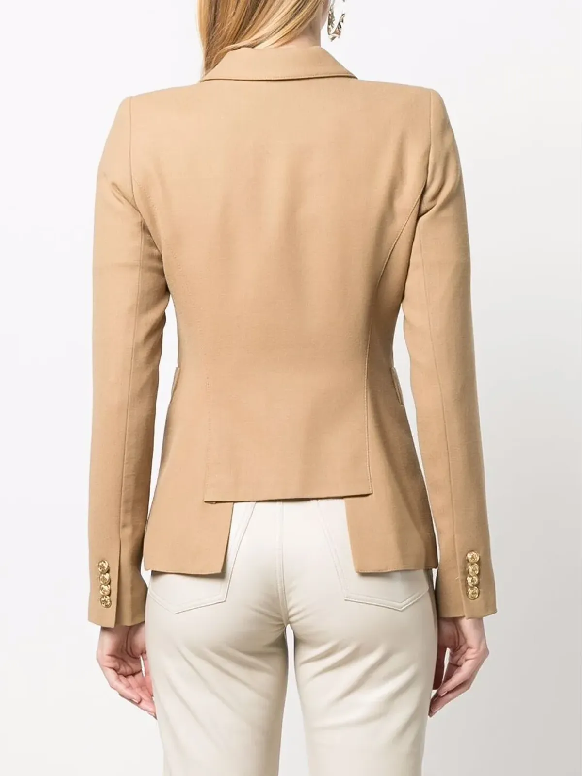 Smythe peak-lapels single-breasted blazer - Brown - 画像4