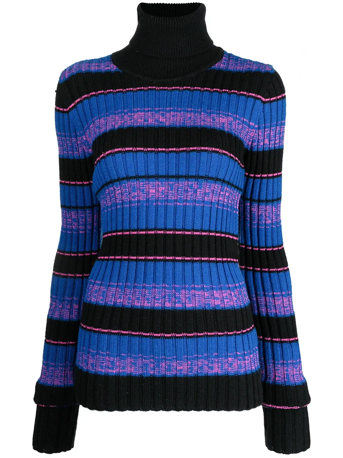 Maison Martin Margiela Pre-Owned ストライプ柄リブ編みニットジャンパー - 画像1