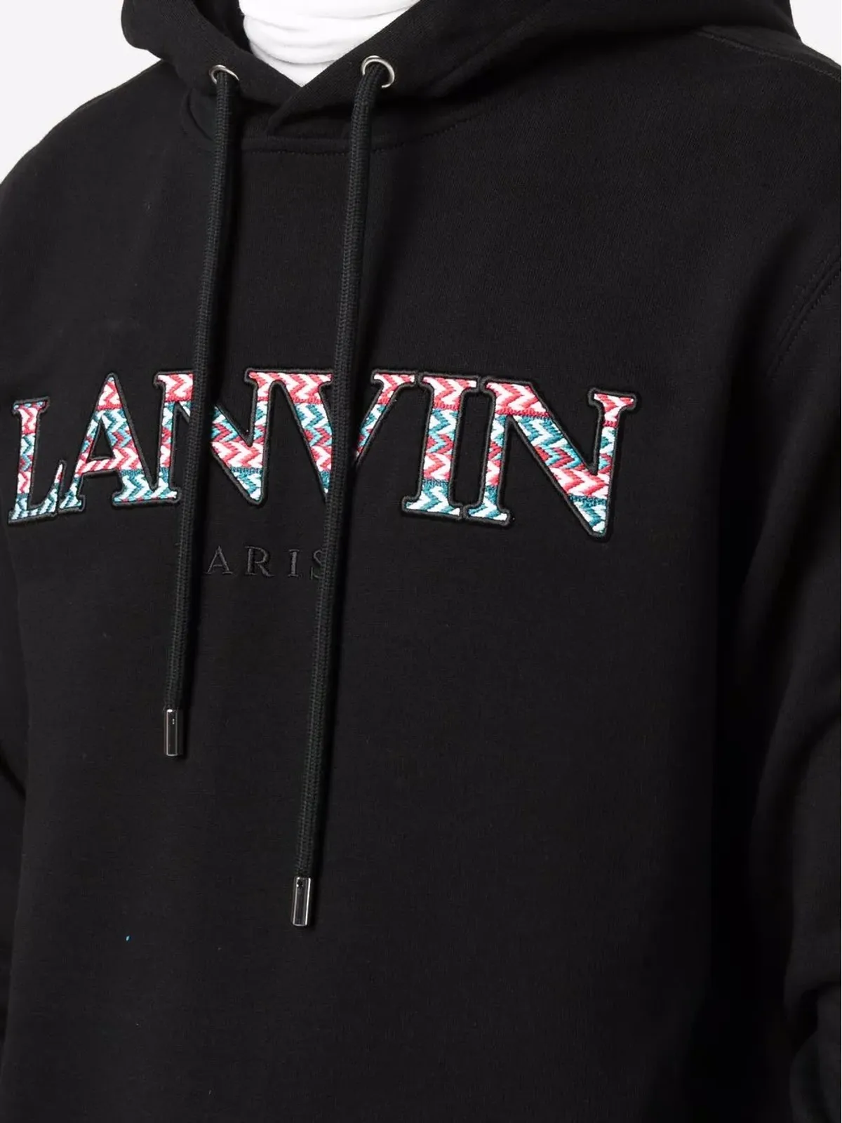 Lanvin 刺繍ロゴ入りドローストリングフードパーカー - 画像5