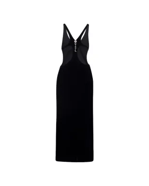 Saint Laurent カットアウト シルクドレス - サムネイル2