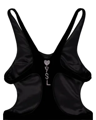 Saint Laurent カットアウト シルクドレス - サムネイル3