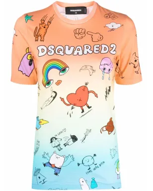 DSQUARED2 グラフィックプリント グラデーション Tシャツ - サムネイル1